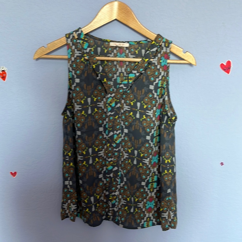 Cute multi-color print top